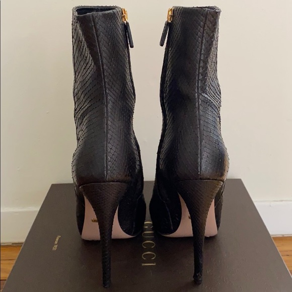 Gucci Python Leather Booties - Picture 4 of 7